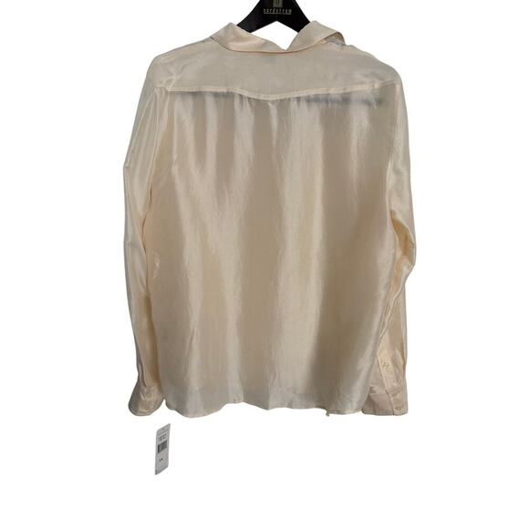 Ralph Lauren 100% Silk Shirt | NWT Size 14 Cream Ivory Blouse Workwear - Picture 3 of 5